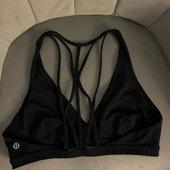 lululemon athletica Black Strappy Back Sports Bra - Picture 3 of 5